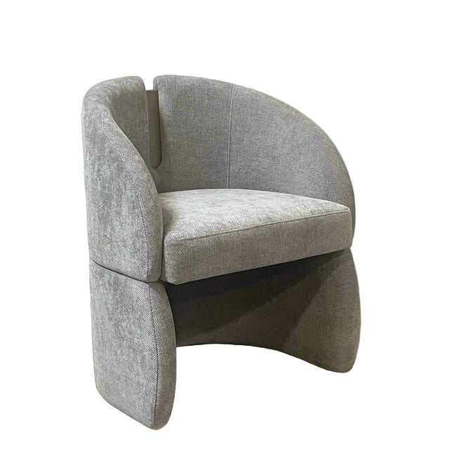 Bently Gray and Gold Armchair Dining Chair For Sale In Los Angeles - Image 6 of 6