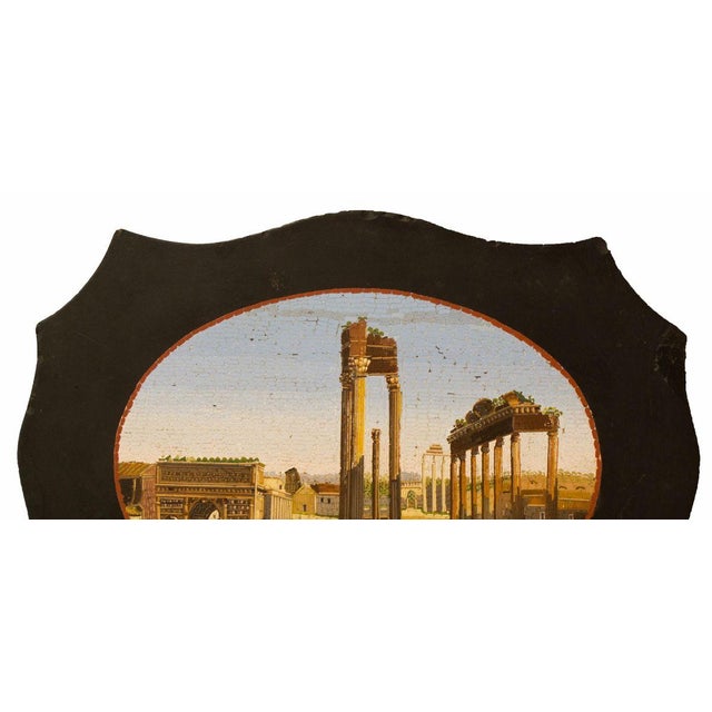 Antique Paperweight in Belgian Marble with Micromosaic Representing the Forum Romanum For Sale - Image 3 of 5