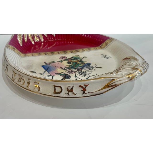 Off-white Aesthetic Movement Bread Platter Give Us This Day Our Daily Bread, 1880-1890 For Sale - Image 8 of 14