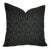 S. Harris Magic Jet Black Chenille Pillow Cover For Sale