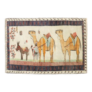 Vintage Turkish Camel Donkey Rug
