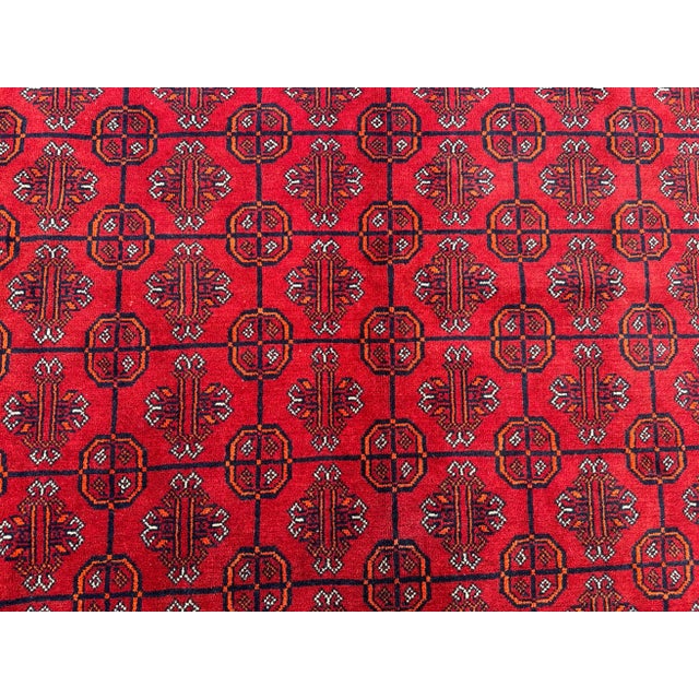 Bokhara Vintage Hand Knotted Ersari Rug For Sale - Image 4 of 7