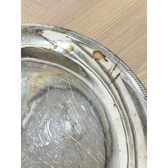 International Silver Large International Silver Vintage Silver-Plate Tray For Sale - Image 4 of 7