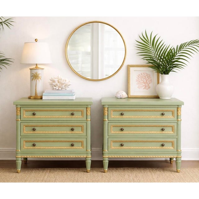 French Louis XVI Style Painted Chests / Commodes / Tables Att. To Julia Gray For Sale - Image 4 of 6