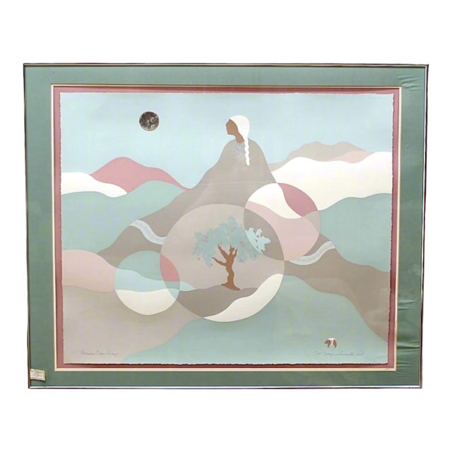 1980s Black Elk's Prayer Lithograph | by Jacqueline Rochester, Framed For Sale