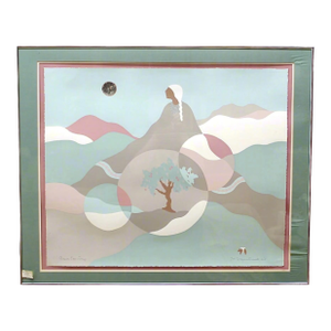 1980s Black Elk's Prayer Lithograph | by Jacqueline Rochester, Framed