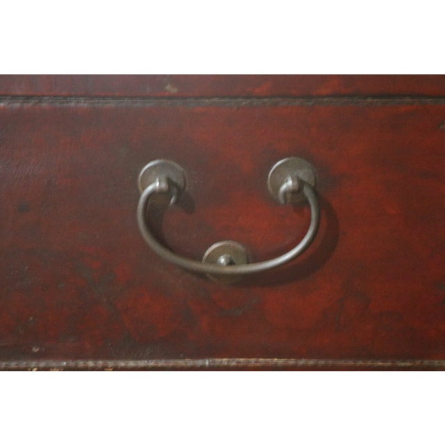 Chinese Leather Trunk For Sale In Los Angeles - Image 6 of 8