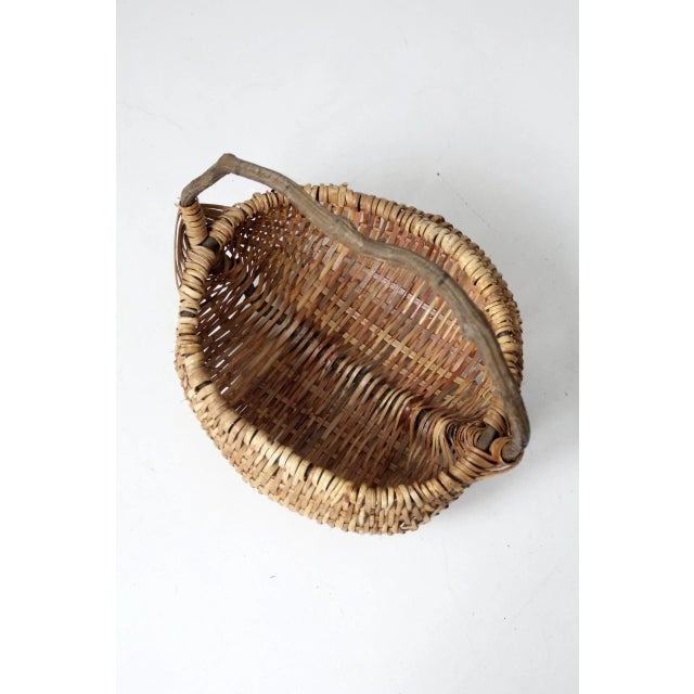 Vintage Rustic Buttocks Basket For Sale - Image 11 of 11