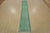 Farmhouse Tabriz Runner 1’11” X 10’9” Green Wool Vintage Overdyed Hand-Knotted Rug For Sale - Image 3 of 12