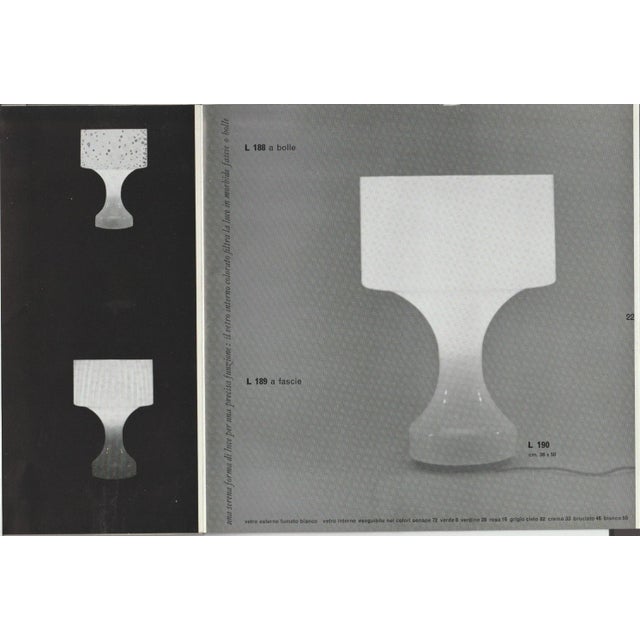 White L190 Sebenica Table Lamp attributed to Enrico Capuzzo for Vistosi, Italy, 1960s For Sale - Image 8 of 9