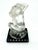 An elegant vintage Lalique France “Floreal” crystal figurine, featuring a beautifully sculpted kneeling nude female figure...