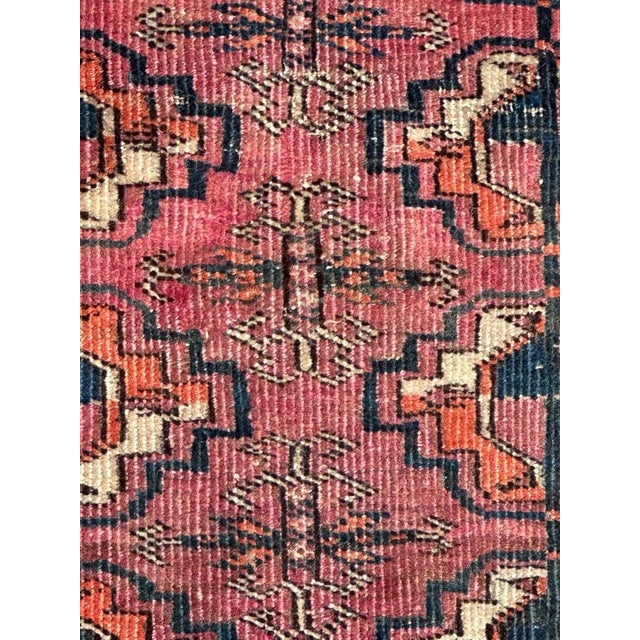Red Antique Turkmen Bokhara Rug, 1890s For Sale - Image 8 of 18