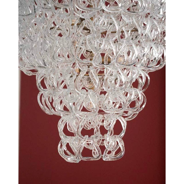 Murano Glass Chandelier by Mangiarotti for Vistosi For Sale - Image 6 of 10