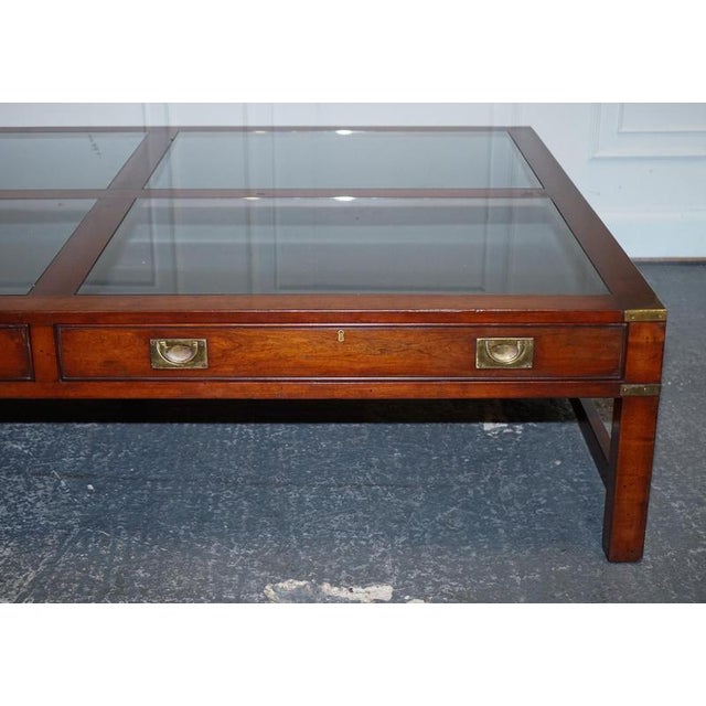 Very Large Coffee Table with Inlaid Glass Panels from Kennedy Harrods For Sale - Image 18 of 18