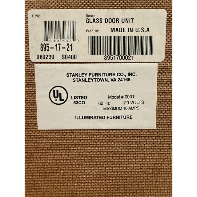 1990s Stanley Furniture Glass Door Media / Entertainment Cabinet - Model 0001, For Sale - Image 11 of 11