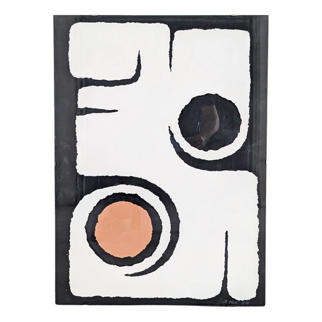 Charlotte Möck, Abstract Composition, Acrylic on Jute Canvas For Sale
