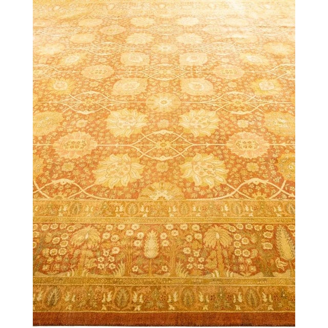 Solo Rugs Mogul, One-of-a-Kind Hand-Knotted Area Rug in Orange, 9' 3" x 12' 1" For Sale - Image 4 of 8