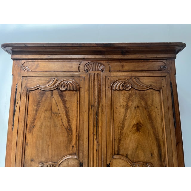 Louis XV Style Wardrobe in Walnut, 18th Century For Sale - Image 9 of 15