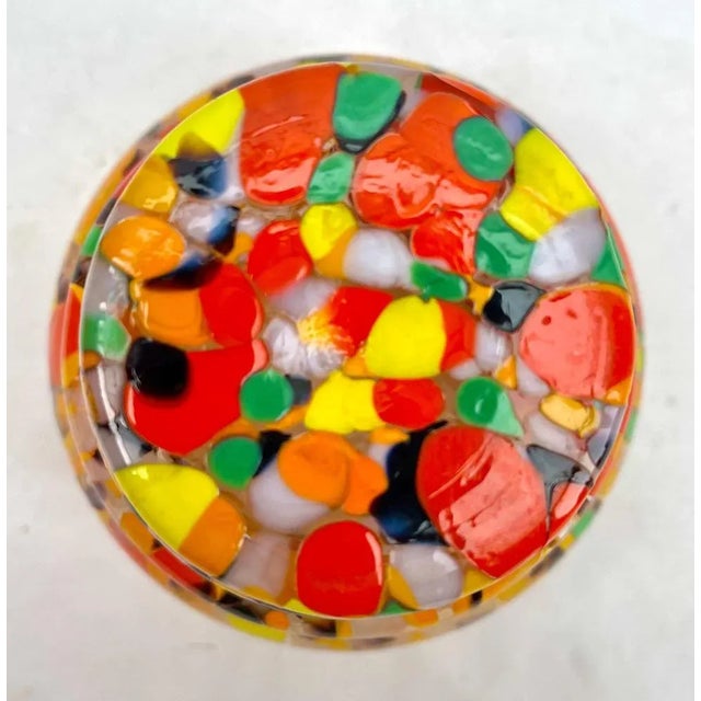 Pique Fleurs Vase in Multi Color Decor with Grille, 1930s For Sale - Image 3 of 9