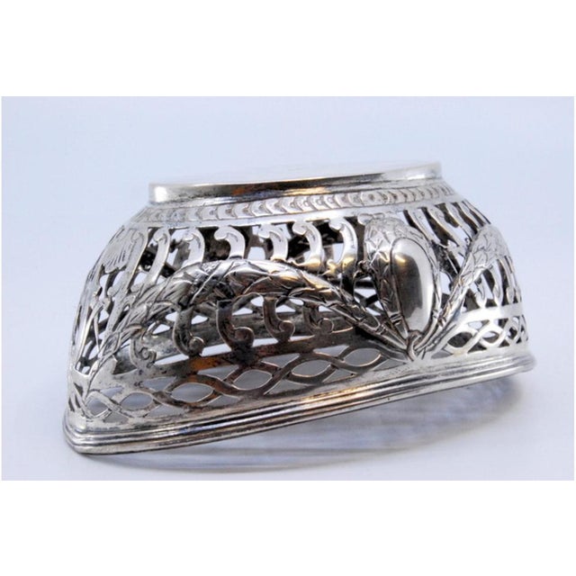 Silver Candy Box with Garland Decoration and Frills For Sale - Image 3 of 8