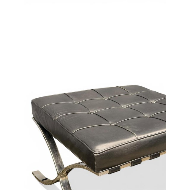 Vintage Barcelona Ottoman by Mies Van Der Rohe for Knoll, 1930s For Sale - Image 6 of 13