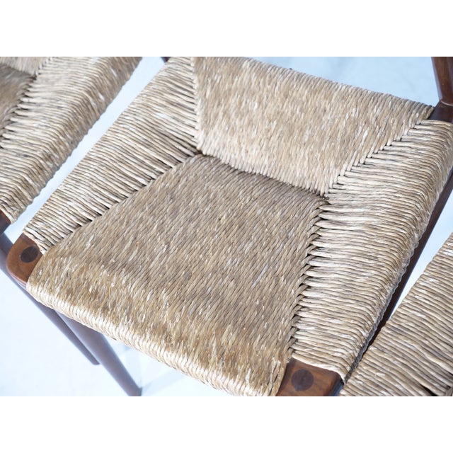 Teak Rush Chairs Model 351 by Georg Leowald for Wilkhahn, 1960s, Set of 6 For Sale - Image 14 of 18