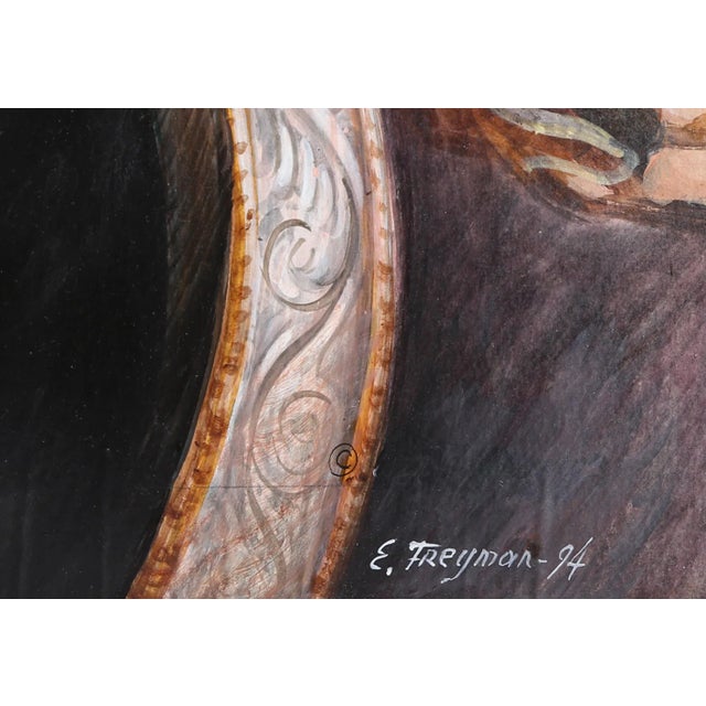 Dinner Party Erik Freyman Year: 1994 Size: 30 in. x 25 in. Framed size: 33.5 x 27.5 inches Acrlyic on canvas, signed and...