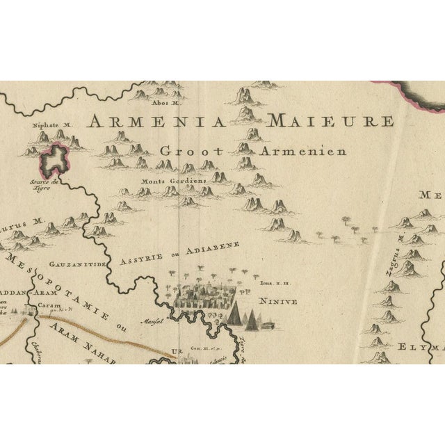 Early 18th Century Antique Map of the Location of the Garden of Eden and Travels of the Patriarchs, 1725 For Sale - Image 5 of 7