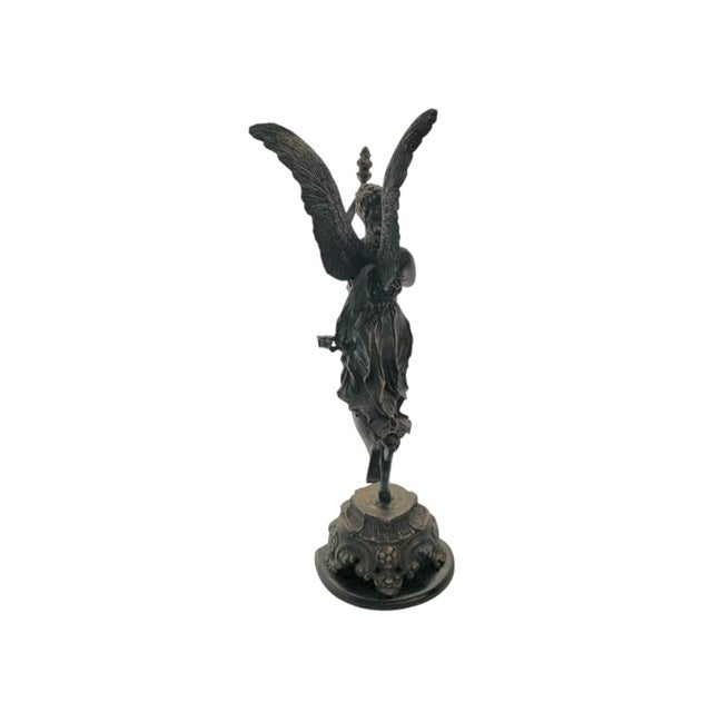 Winged Angel Statue Metal Goddess With Torch Sculpture Vintage Classic Decor For Sale In Tulsa - Image 6 of 9