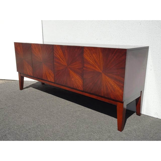 Mid-Century Modern Vintage Williams Sonoma Style Starburst Console Table Credenza ~ Mid Century Mod For Sale - Image 3 of 12