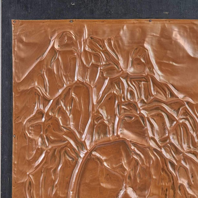 Embossed Copper Panel Sculpture with Natural Motifs, 1970s For Sale - Image 3 of 5