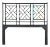Chippendale Headboard Double, Black For Sale