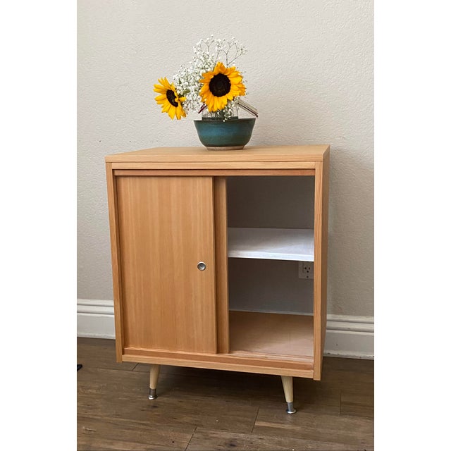 Mid Century Modern Style Sliding Door Cabinet For Sale In Los Angeles - Image 6 of 6