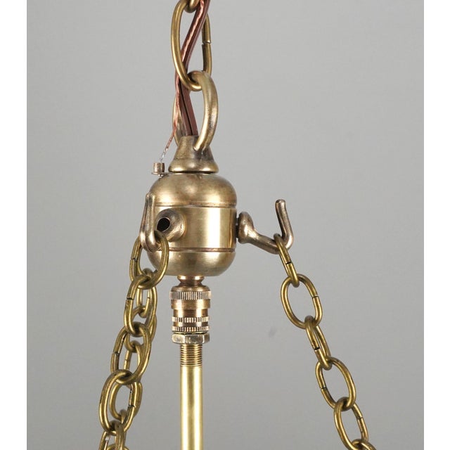 Antique 12.5 In. Clear Etched Crystal Bell Jar Pendant Light For Sale - Image 11 of 14