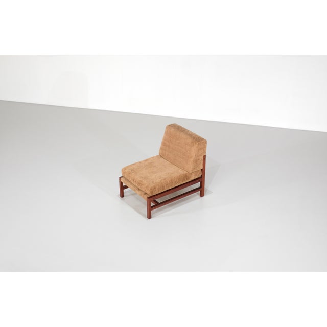 1960s Armchair in Wood and Fabric, Italy, 1960s For Sale - Image 5 of 14
