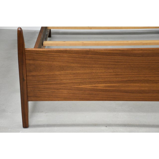 1960s Refinished Walnut Mid Century Full Bed For Sale In Boston - Image 6 of 8