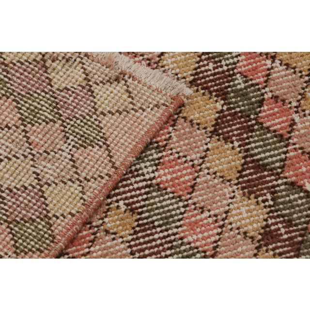 Textile Vintage Zeki Müren Runner Rug With Colorful Geometric Patterns From Rug & Kilim For Sale - Image 7 of 7