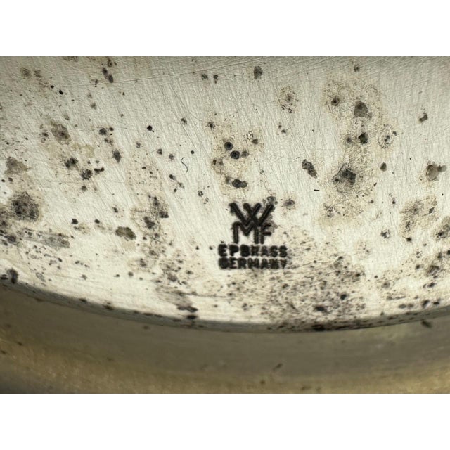 Metal Art Deco Silver-Plated Ikora Vase from WMF, 1950s For Sale - Image 7 of 8