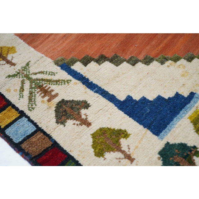 Traditional 1940s Vintage Gabbeh Rug 6'5'' X 6'7'' For Sale - Image 3 of 9