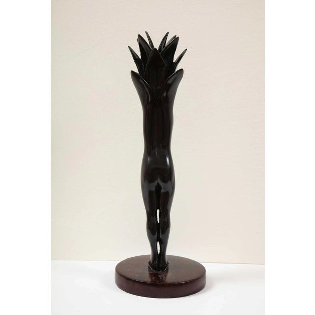 Onyx 2021 “Black Transition” Contemporary, Black, Mixed Media, Acrylic and Wood Sculpture by Nana De La Fuente For Sale - Image 8 of 10