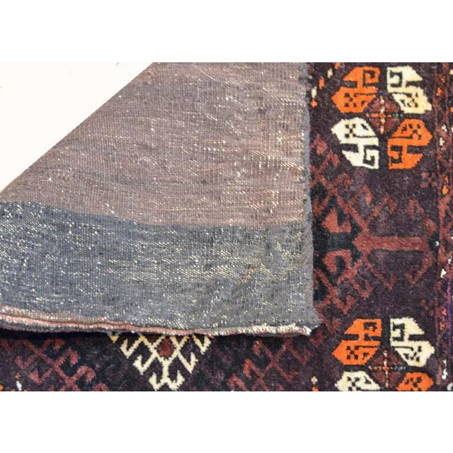 Brown Early 20th Century Baluch Saddle Bag Rug For Sale - Image 8 of 9