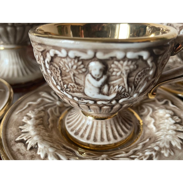Vintage Coffee Service by R. Capodimonte, Set of 22 For Sale - Image 15 of 18