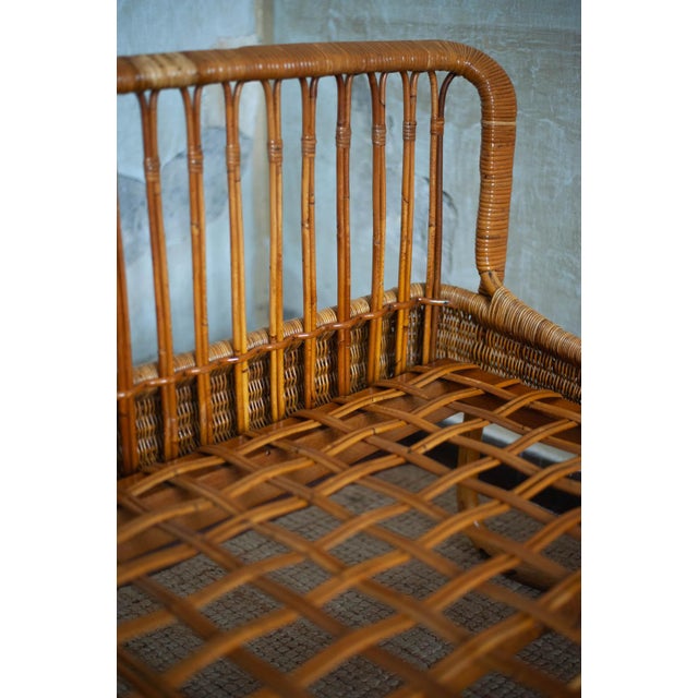 Light Yellow Bamboo Cane Daybed, 1960s, Set of 2 For Sale - Image 8 of 9