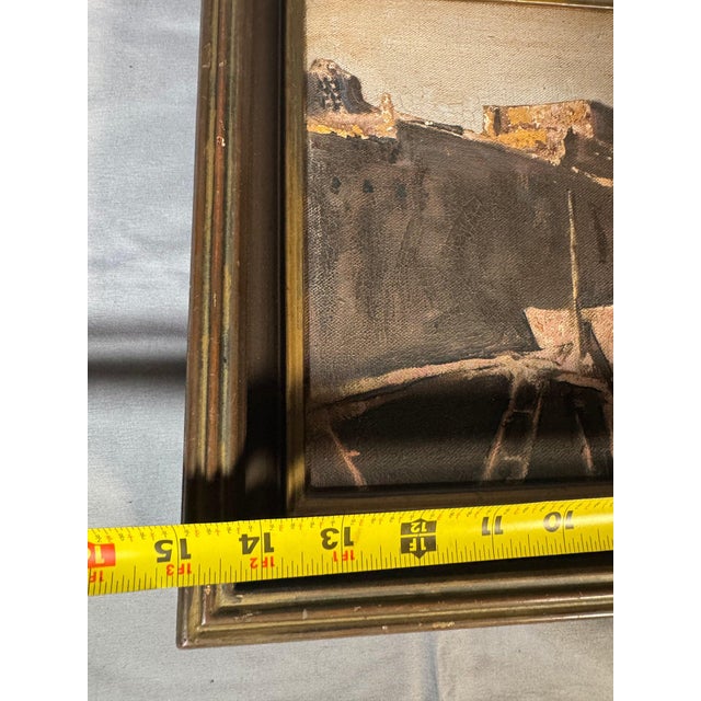 Mid 20th Century Southwest Pueblo Oil Painting With Kiva Ladders, Signed McDonough, Framed For Sale In Charlotte - Image 6 of 6