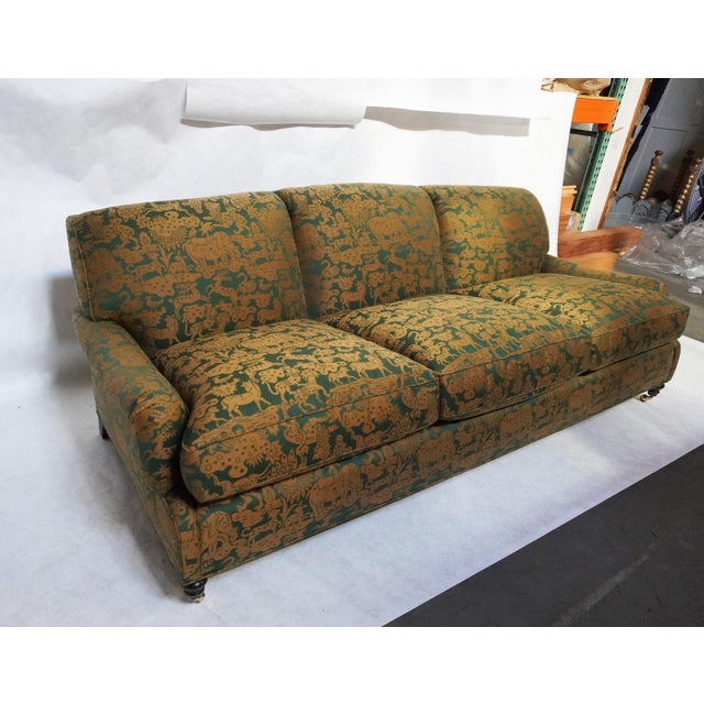 Mid-Century Modern Late 20th Century Clarence House Upholstered Custom Sofa For Sale - Image 3 of 16