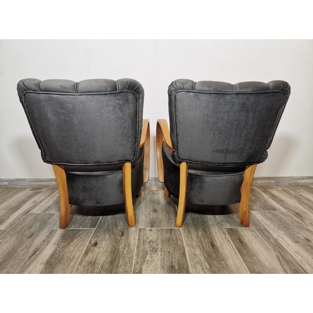 Set of Cocktail Armchairs by Jindřich Halabala, 1950s For Sale - Image 6 of 18