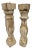 1920s French Wood Chippy Paint Balusters - a Pair For Sale