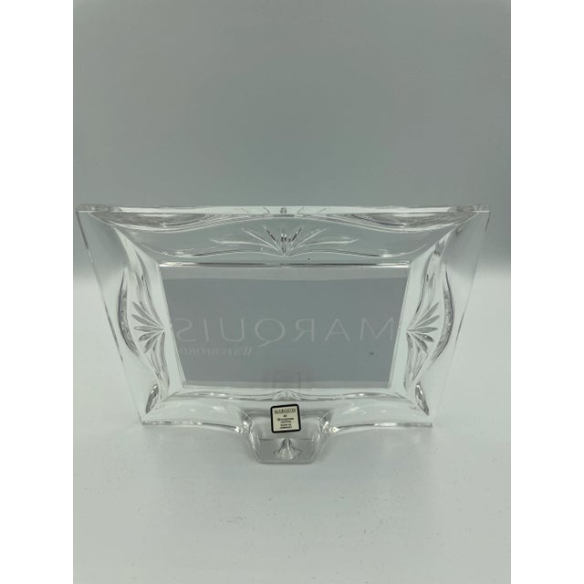 1990s 1990s Marquis by Waterford Crystal Fan Cut "Roselle" Pattern Photo Frame For Sale - Image 5 of 11