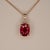 2020s 1.7Ct Madagascar Ruby Pendant With Natural Diamond Accent: Solid 14k Gold, 8x6mm For Sale - Image 5 of 8