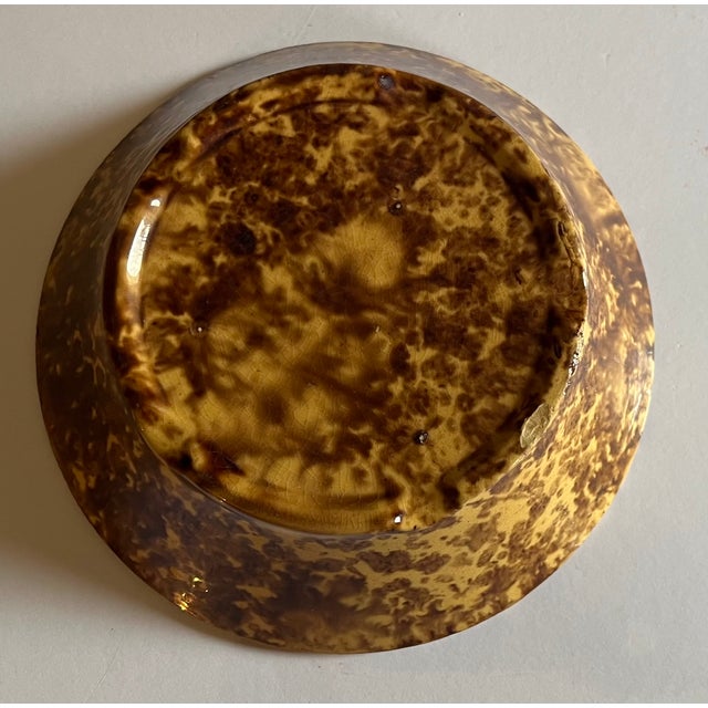 Antique 19th Century Bennington Pottery Brown Treacle Glaze Spongeware Bowls Circa 1860 - Set of 6 For Sale - Image 15 of 18